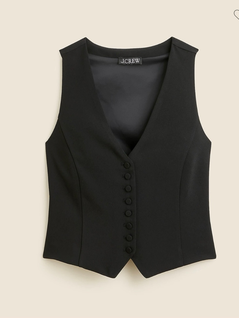 J. Crew Slim-fit tuxedo vest in city crepe.